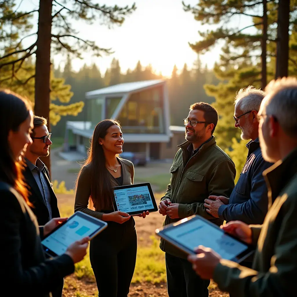 Modern office workspace